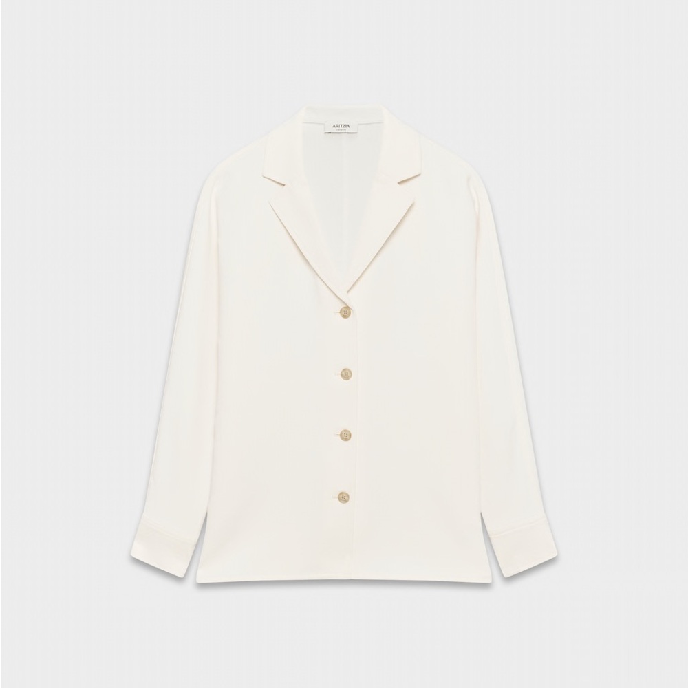 Aritzia Freeform Shirt in Matte Pearl